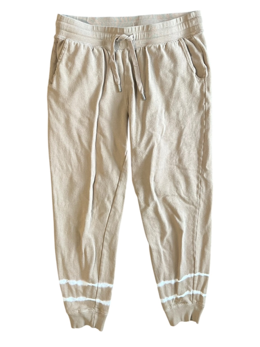 New Rib Jogger Sweatpants In Warm Tie Dye White Stripe Detail S
